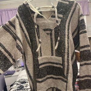 Men's Black and White Sweater